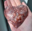 H12 Rode jaspis druzy hart 8 cm