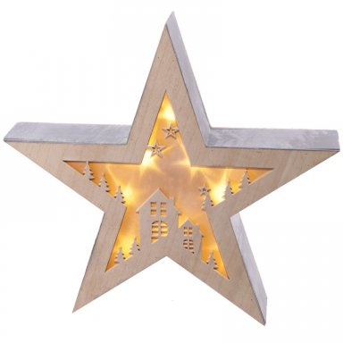 Ster met verlichting kerstdorp - Leni Webshop Ster met verlichting kerstdorp - Leni Webshop