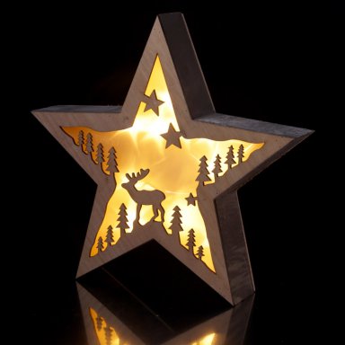 Ster met verlichting rendier - Leni Webshop Ster met verlichting rendier - Leni Webshop