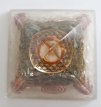 Orgonite piramide 'Extra' Labradoriet-Bergkristal-Seleniet (met flower of life) 11 cm